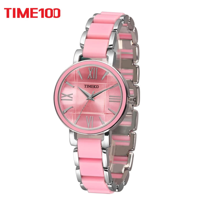 TIME100 Women's Quartz Pink Watch