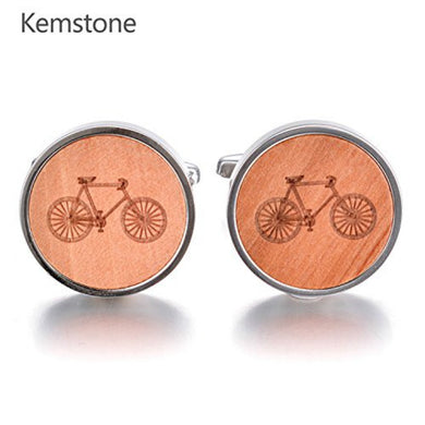 Kemstone Rosewood Bicycle Cufflinks